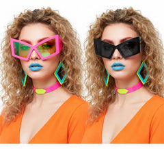 Lunettes rétro années 80 de couleurs assorties