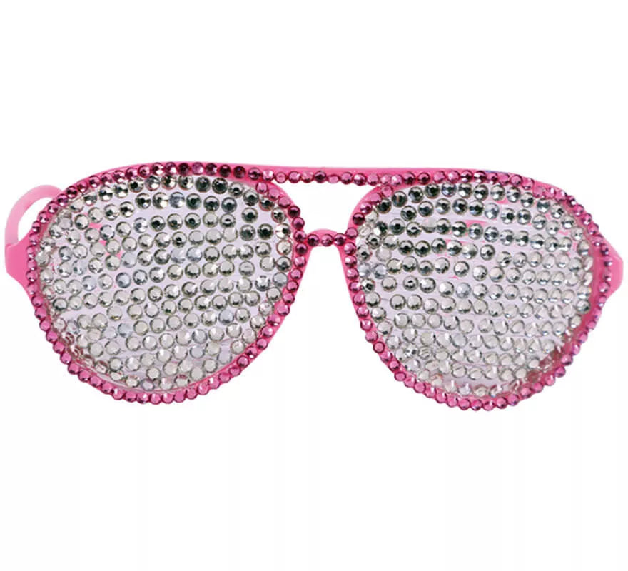 Translation missing: fr.Gafas Rosa con Brillantes Plateados