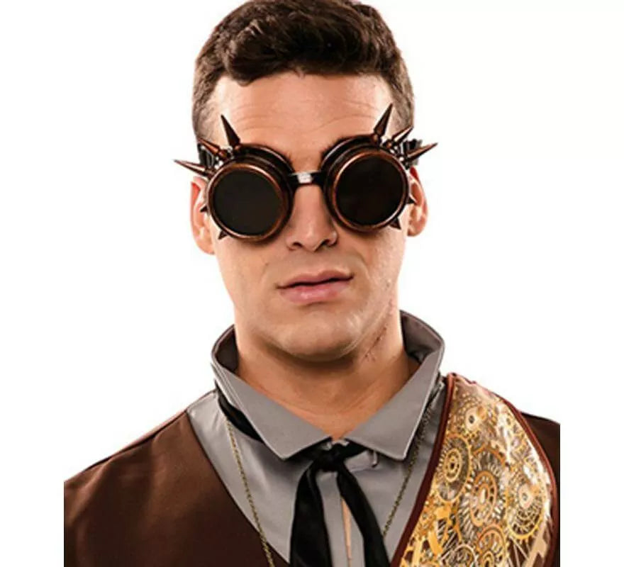 Translation missing: fr.Gafas Steampunk Bronce con Púas