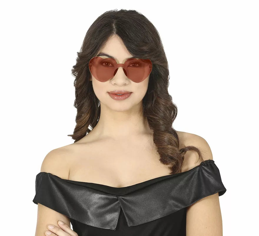 Translation missing: fr.Gafas Transparentes de Corazón rojo