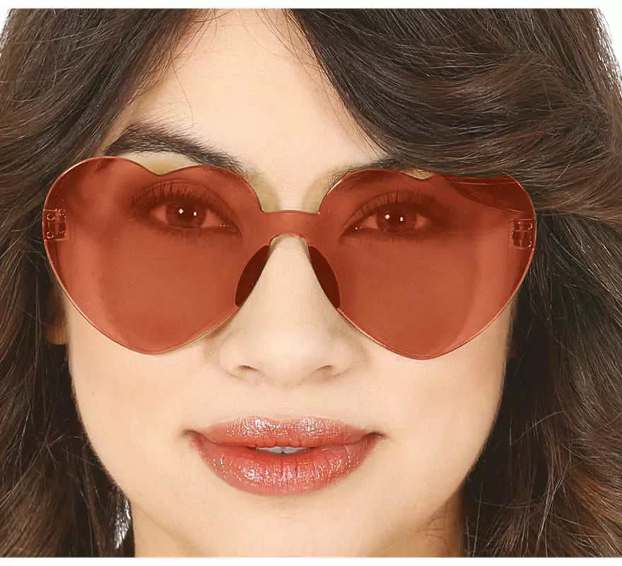 Translation missing: fr.Gafas Transparentes de Corazón rojo