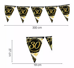 Fanion 30 Ans de Papier 300 cm 19X27 cm