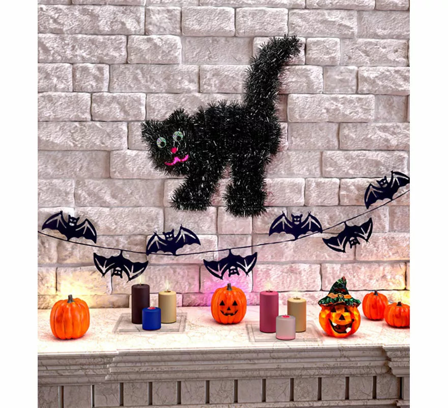 Translation missing: fr.Gato negro de Oropel de 30x36 cm