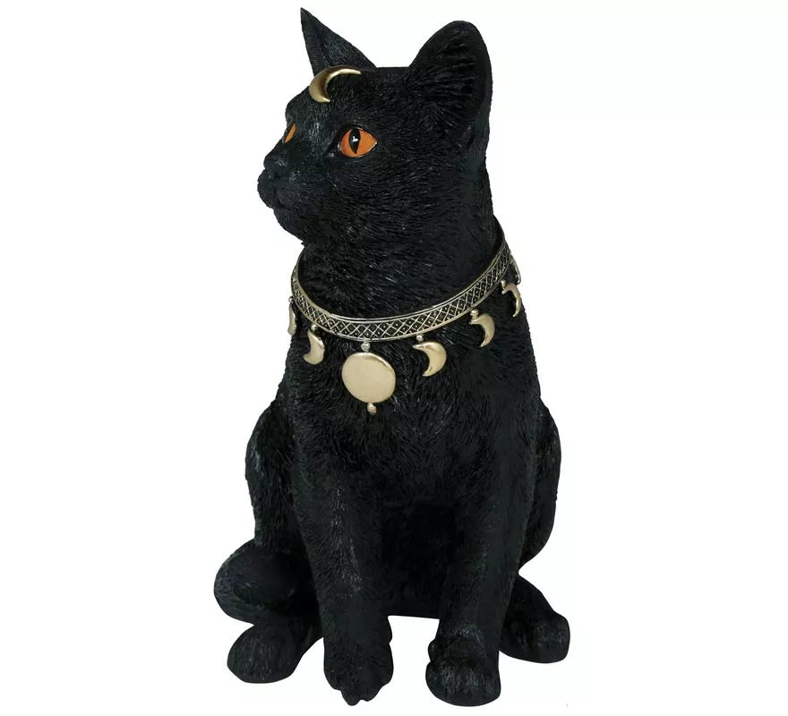 Translation missing: fr.Gato negro de Resina de 28x23 cm