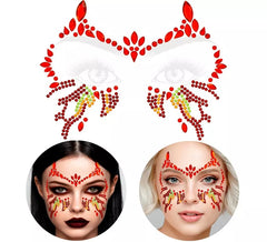 Bijoux adhésifs diaboliques pour le visage