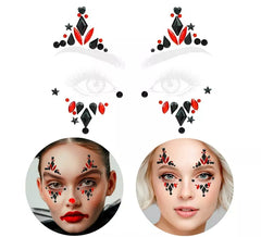 Clown perturbé - Pierres adhésives pour le visage