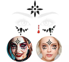 Gemmes adhésives pour le visage de vampire