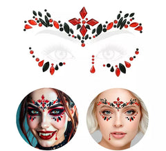 Gemmes adhésives pour le visage de vampire gothique