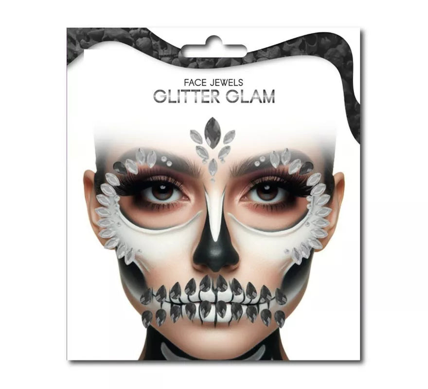 Translation missing: fr.Gemas Faciales Fashion Calavera blanca y negra