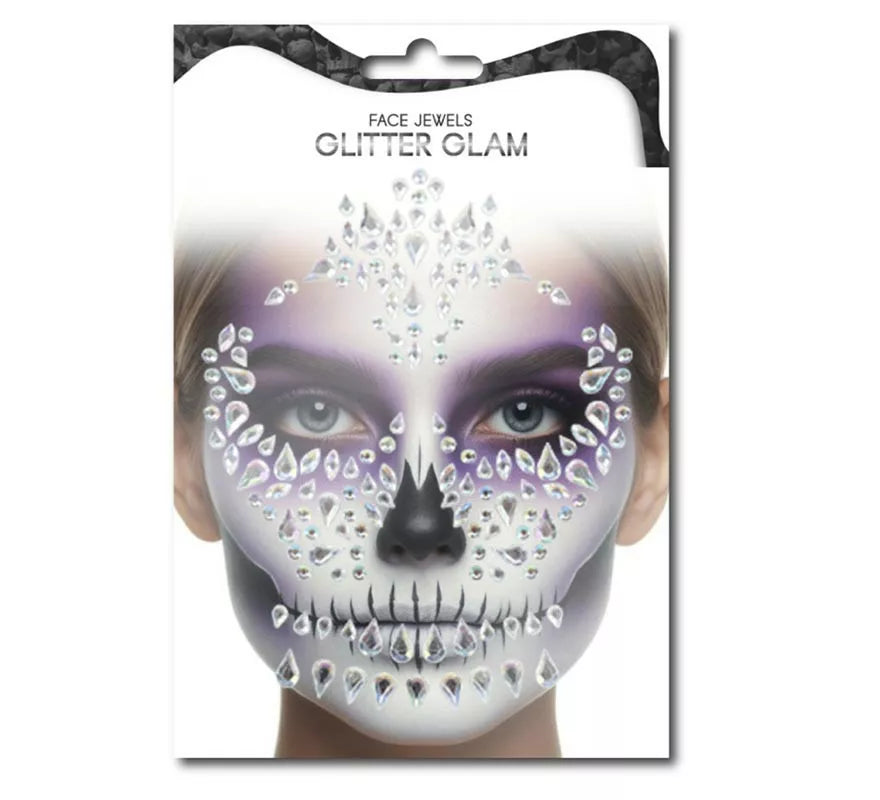 Translation missing: fr.Gemas Faciales Fashion Calavera plateada