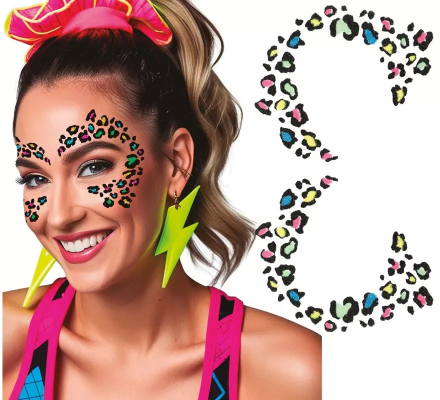 Translation missing: fr.Glitter Face de Leopardo multicolor