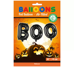BOO Ballon Aluminium Noir 41 cm