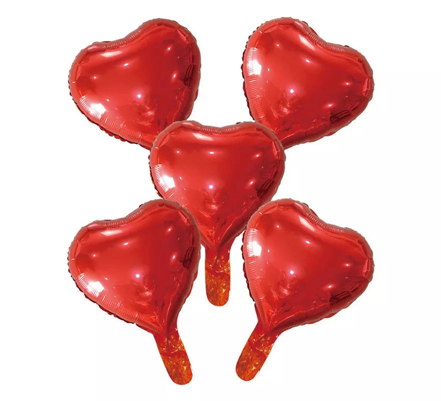 Translation missing: fr.Globo de Foil Corazón de Rojo de 20 cm