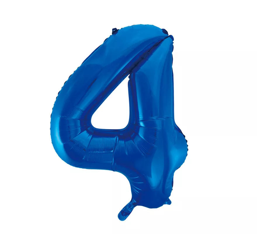 Translation missing: fr.Globo de Foil Número 4 Color Azul de 86 cm