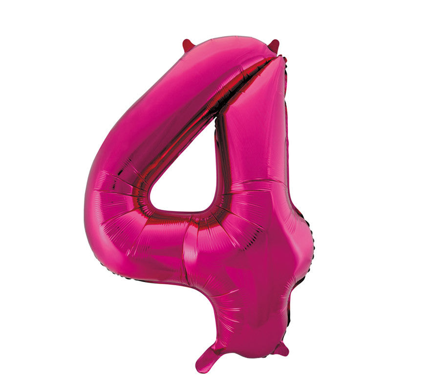 Translation missing: fr.Globo de Foil Número 4 Color Rosa de 86 cm