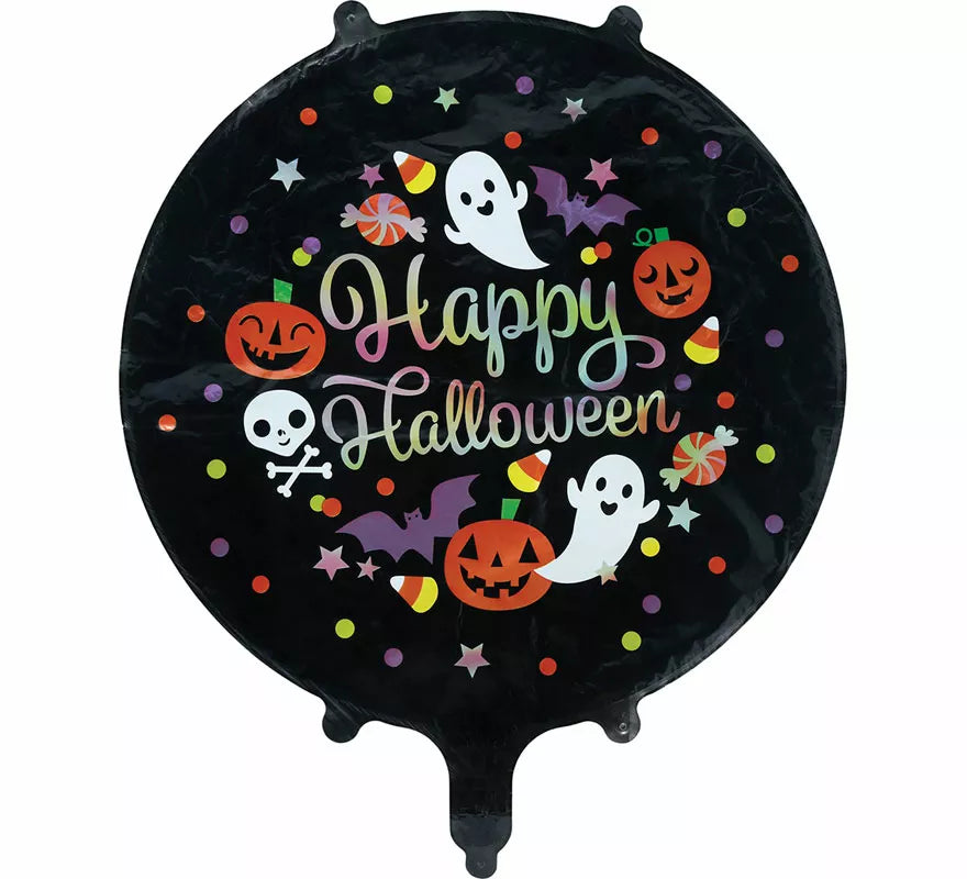 Translation missing: fr.Globo de Foil Redondo Happy Halloween de 50 cm