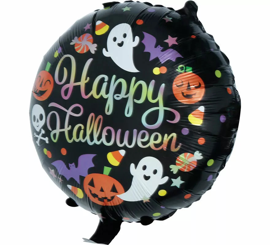 Translation missing: fr.Globo de Foil Redondo Happy Halloween de 50 cm