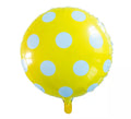 Globo de Foil Redondo Lunares Amarillo de 46 cm