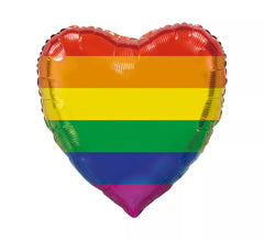 Ballon Aluminium XL Coeur Arc-en-Ciel 92 cm