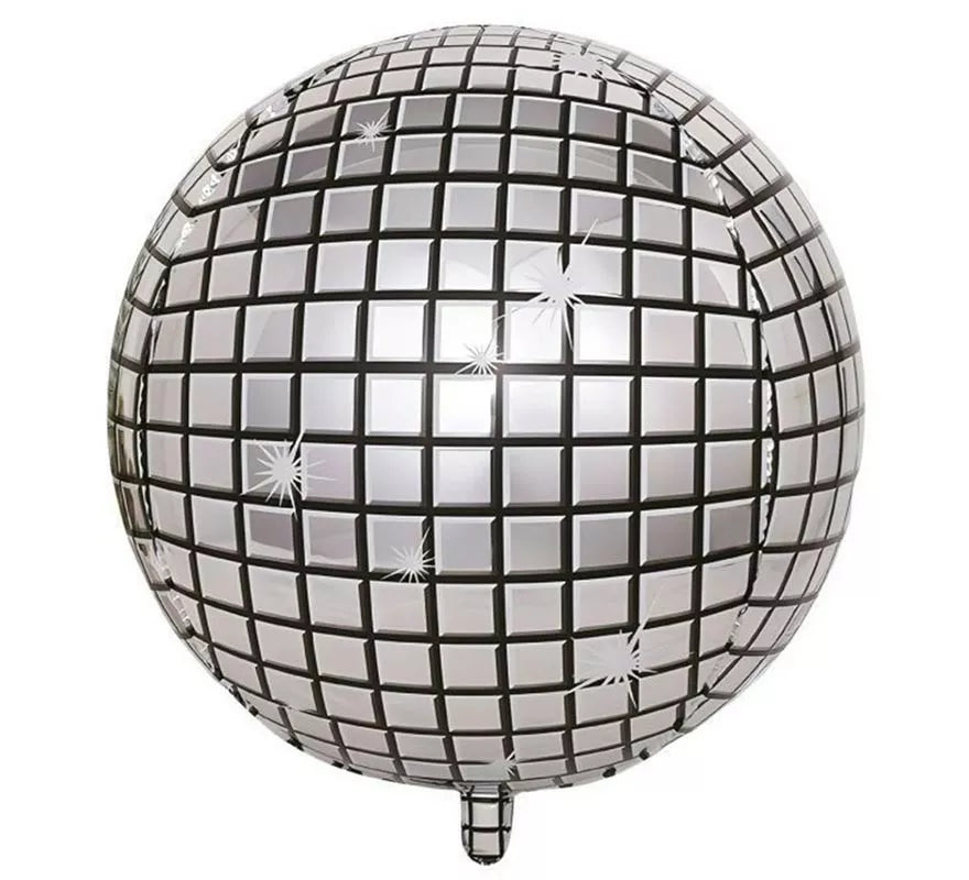 Translation missing: fr.Globo Foil de Bola de Disco plateada de 55 cm