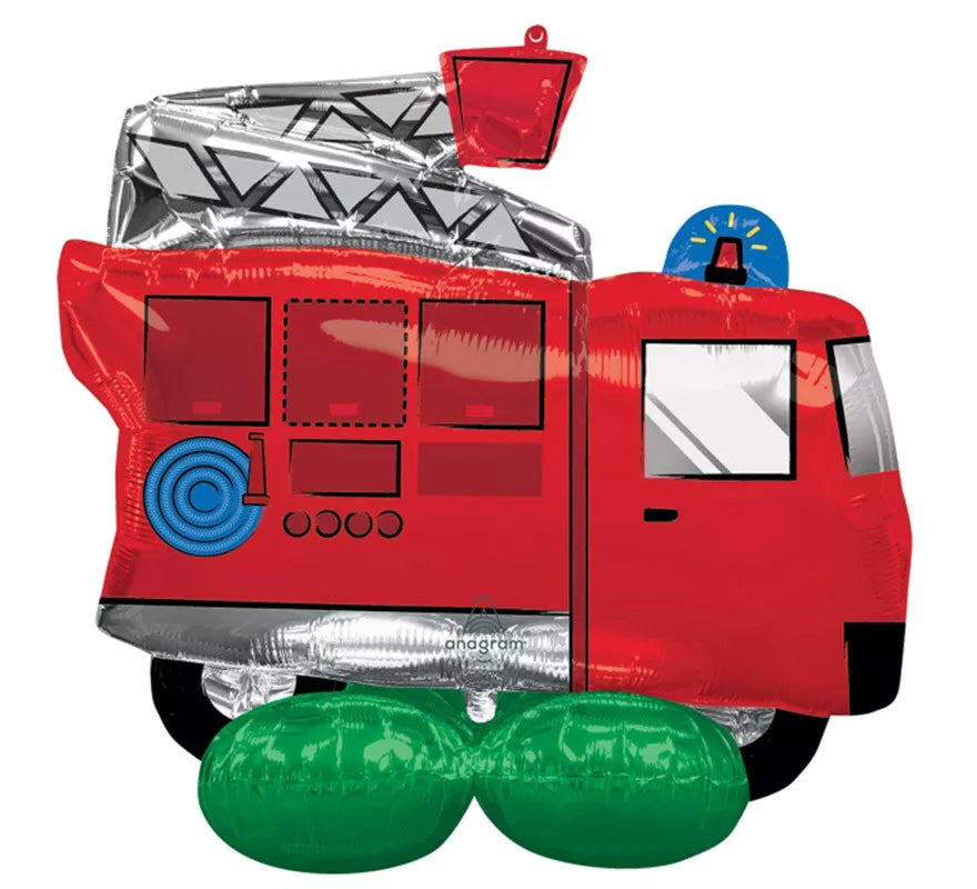 Translation missing: fr.Globo Foil Gigante Airloonz Camión de Bomberos 106x88 cm