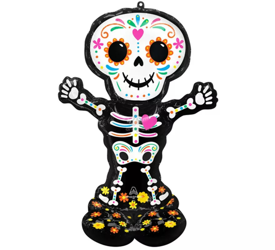 Translation missing: fr.Globo Foil Gigante Airloonz Esqueleto Día de los Muertos 88x132 cm
