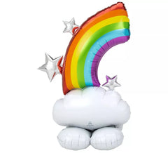 Ballon aluminium géant Airloonz Nuages et arcs-en-ciel 91x132 cm