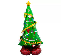Sapin de Noël ballon géant en aluminium 78x149 cm