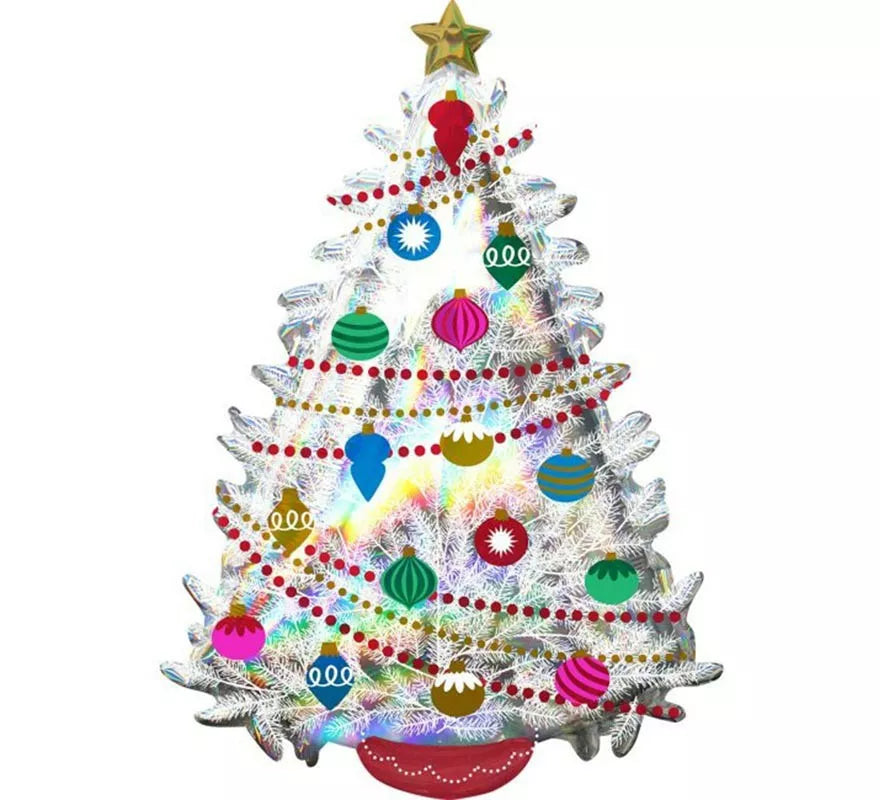 Translation missing: fr.Globo Foil Gigante Árbol de Navidad Irisdiscente 66x91 cm