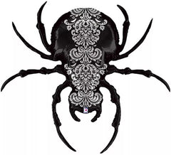 Ballon Foil Métallisé de Araignée Noire 119 cm