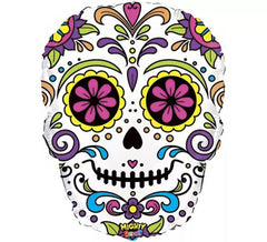 Ballon Foil Métallisé de Catrina Méxicaine 68 cm