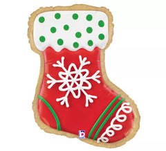 68 cm Ballon Métallique Biscuit Chaussette de Noël