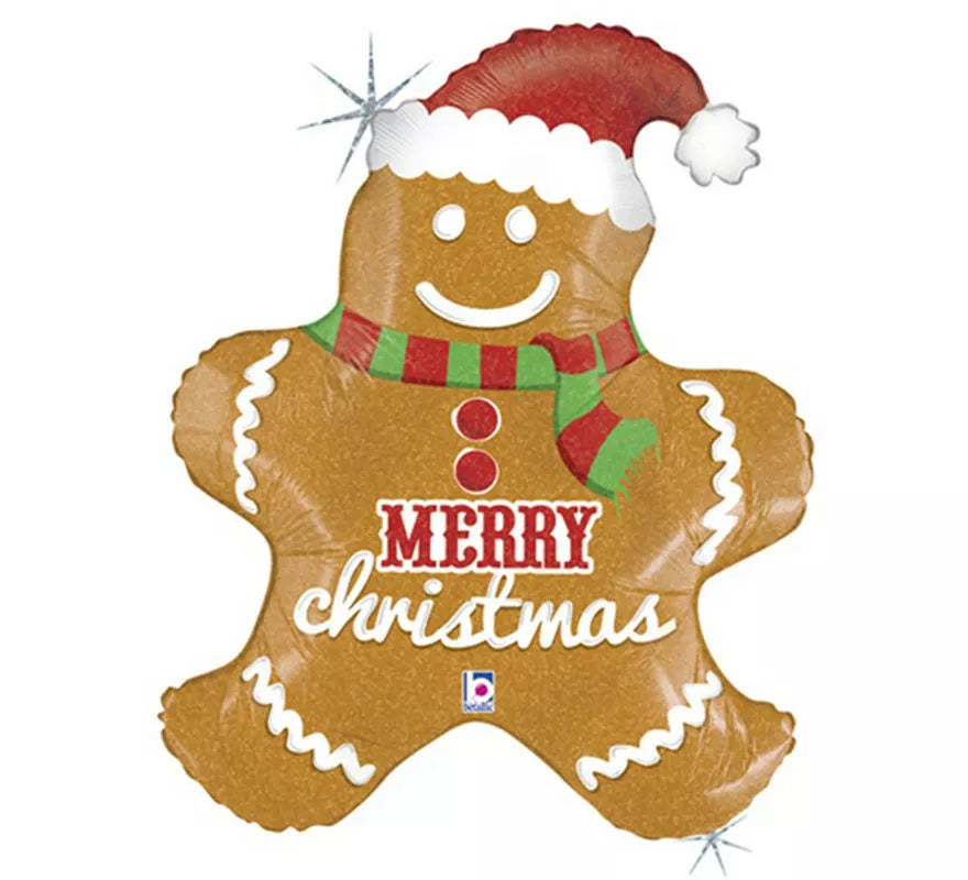 Translation missing: fr.Globo Foil Metalizado Galleta Merry Christmas de 78 cm
