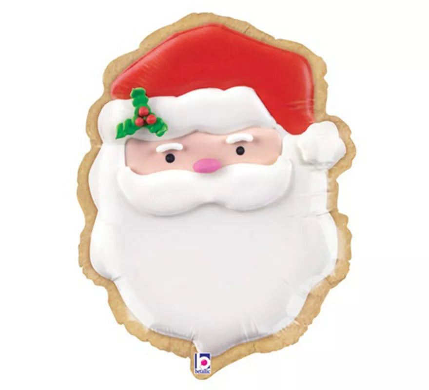 Translation missing: fr.Globo Foil Metalizado Galleta Papá Noel de 60 cm