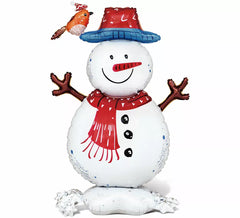 Socle bonhomme de neige en ballon aluminium 79 x 57 x 26 cm