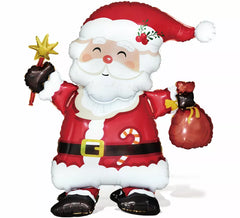 Ballon en aluminium Père Noël debout 79x76x27 cm