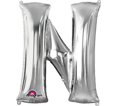 Balloon Letter N Silver couleur 86 cm