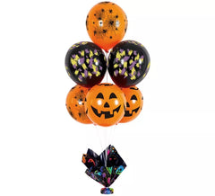 Ballons d'Halloween avec support, 7 pièces
