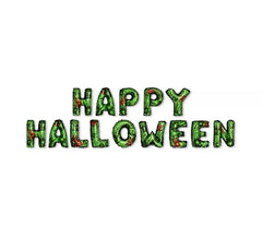 "Ballons verts ""Joyeux Halloween"""