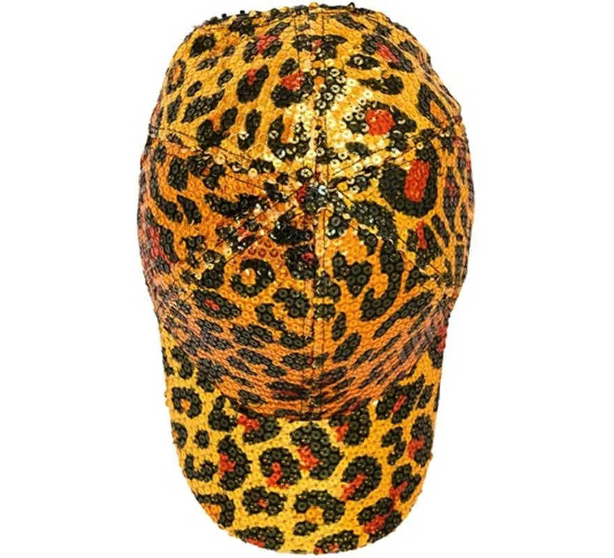 Translation missing: fr.Gorra Animal Print Leopardo con Lentejuelas