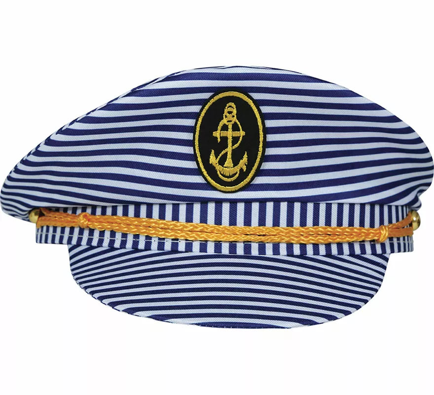 Translation missing: fr.Gorra de Capitán Marinero a rayas adulto