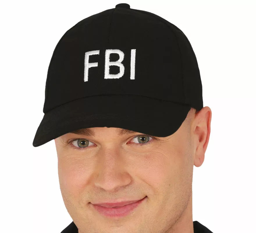 Translation missing: fr.Gorra de FBI negra adulto