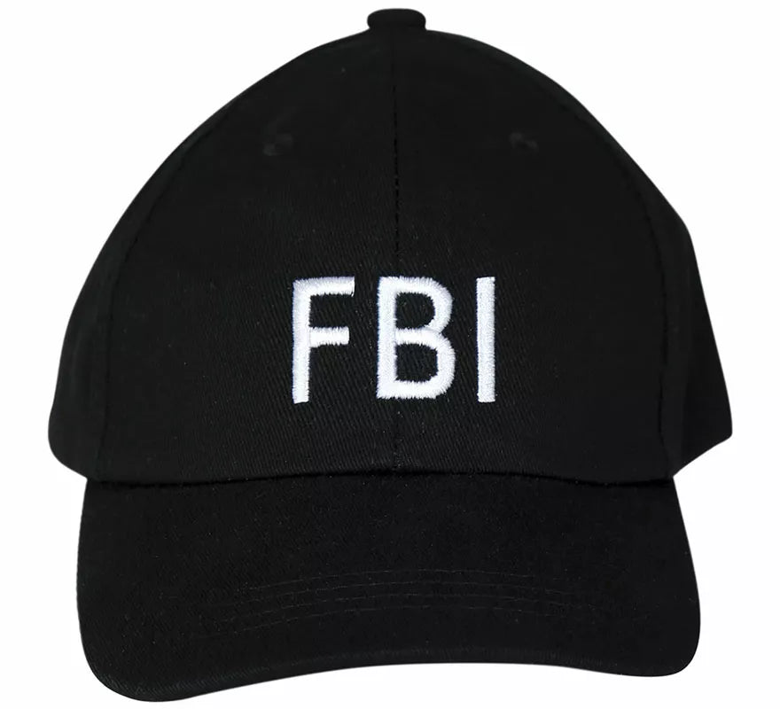 Translation missing: fr.Gorra de FBI negra adulto