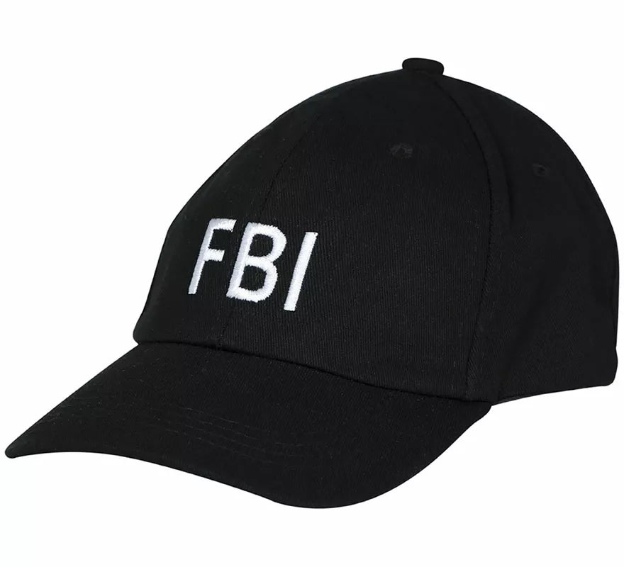 Translation missing: fr.Gorra de FBI negra adulto