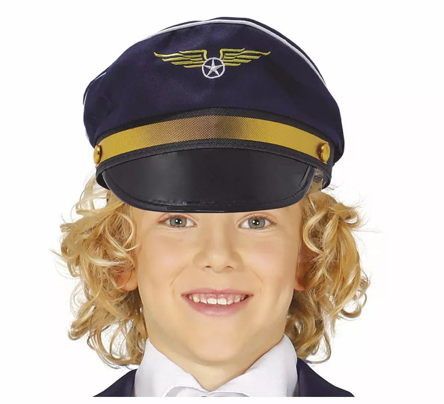 Translation missing: fr.Gorra de Piloto con Insignia Dorada Infantil