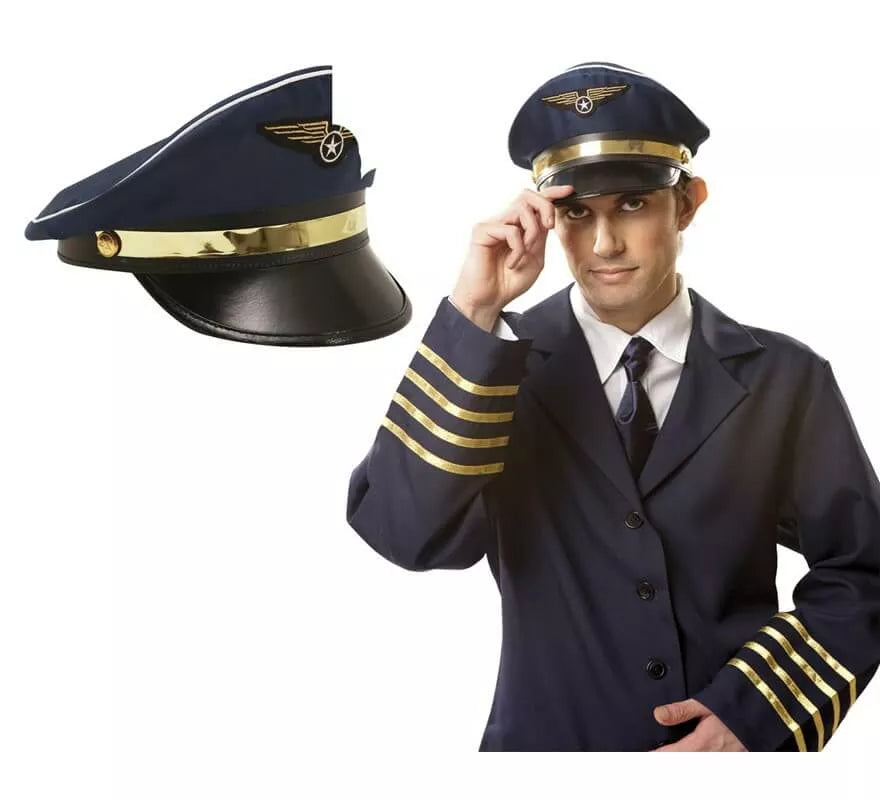 Translation missing: fr.Gorra de Piloto de Aviación azul con Insignia