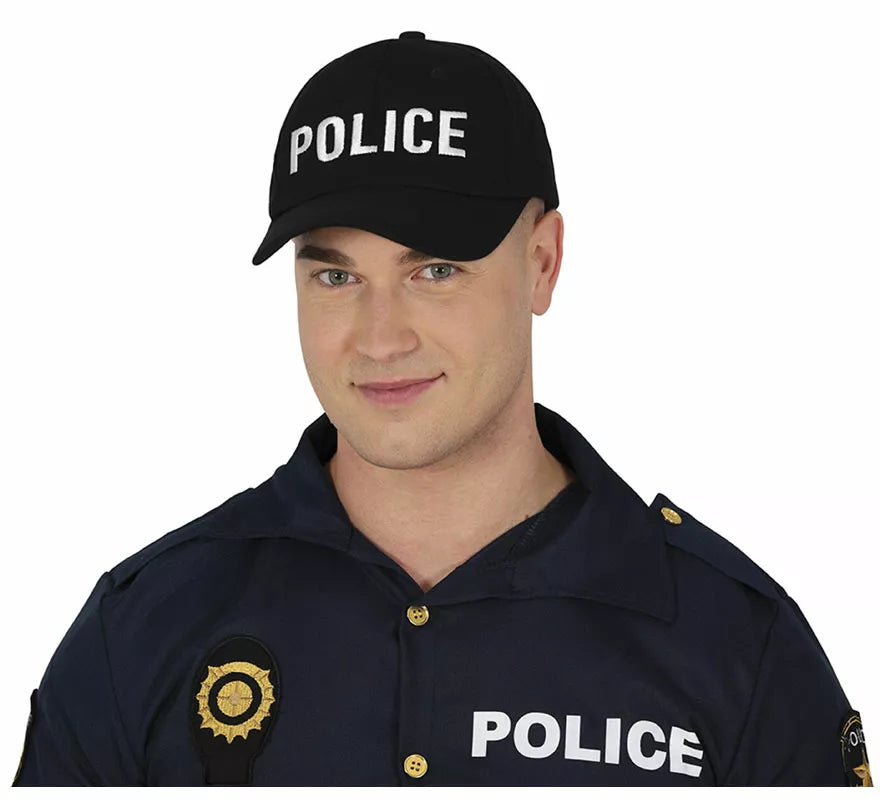 Gorra de Police negra adulto