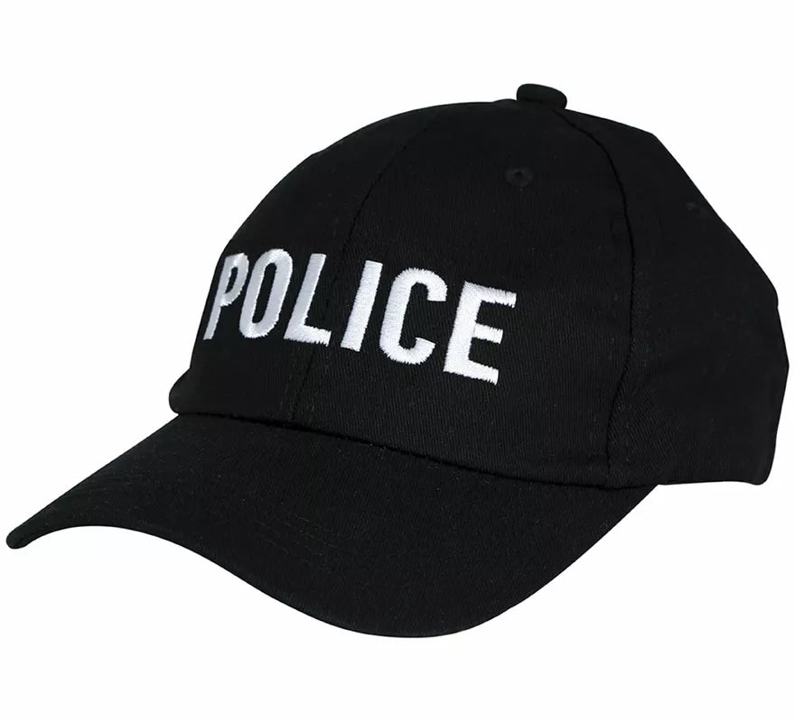 Translation missing: fr.Gorra de Police negra adulto