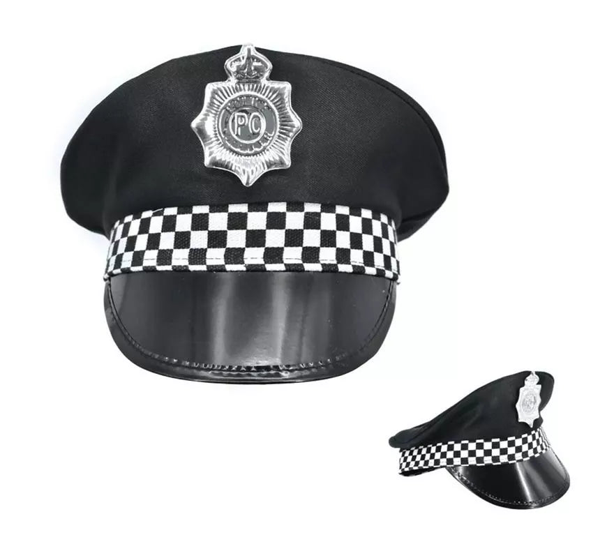 Translation missing: fr.Gorra de Policía a cuadros grande de 58-60 cm de contorno