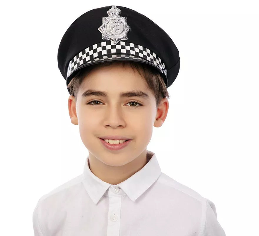 Translation missing: fr.Gorra de Policía a cuadros infantil de 25x22x12 cm